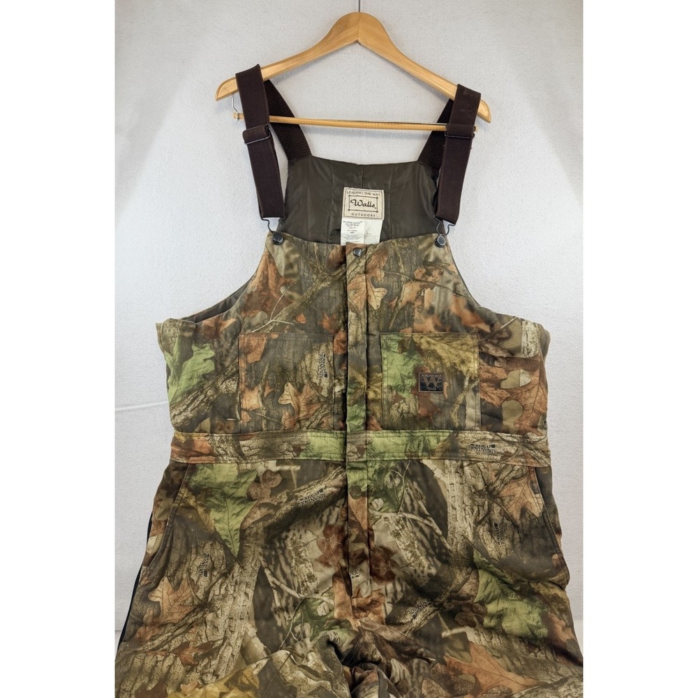 Walls‎ Bib Overalls Mens XXL Camo Advantage Insulated Hunting Outdoor Pants